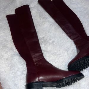 AUTHENTIC NEW SIZE 5.5 STUART WIETZMAN Over the knee boots - color: wine